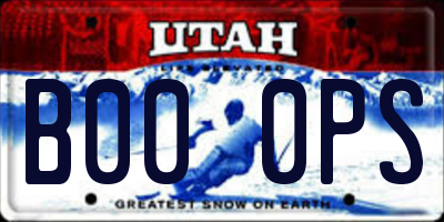 UT license plate B000PS