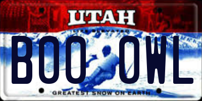 UT license plate B000WL