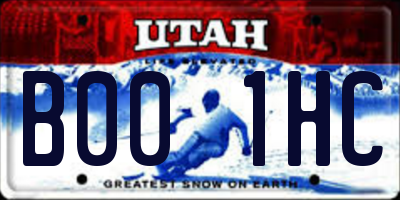UT license plate B001HC