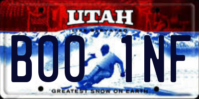 UT license plate B001NF