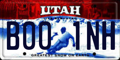 UT license plate B001NH