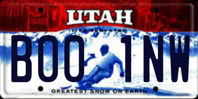 UT license plate B001NW