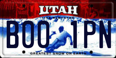 UT license plate B001PN