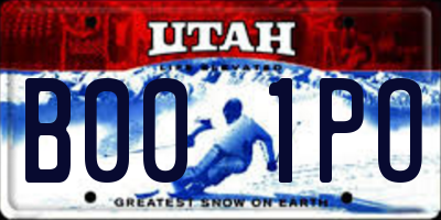UT license plate B001PO