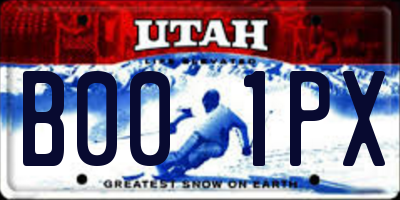 UT license plate B001PX