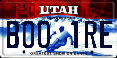 UT license plate B001RE