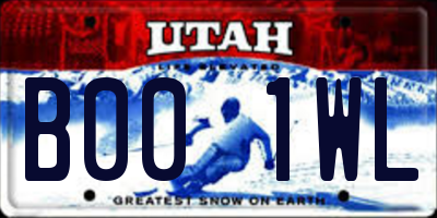 UT license plate B001WL