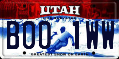 UT license plate B001WW