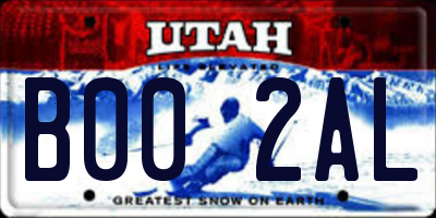 UT license plate B002AL