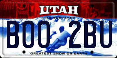 UT license plate B002BU