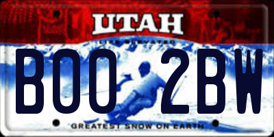 UT license plate B002BW