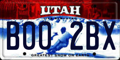 UT license plate B002BX