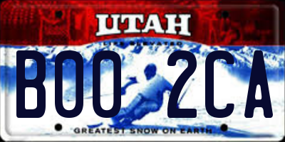 UT license plate B002CA