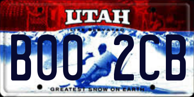 UT license plate B002CB