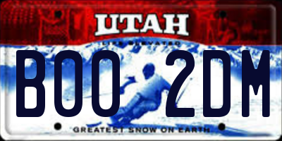 UT license plate B002DM