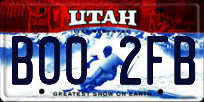 UT license plate B002FB