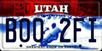 UT license plate B002FI
