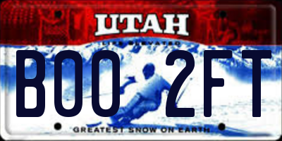 UT license plate B002FT