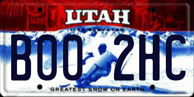 UT license plate B002HC