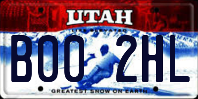 UT license plate B002HL
