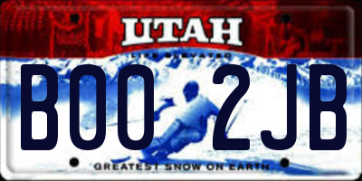 UT license plate B002JB