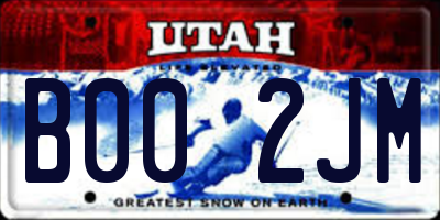 UT license plate B002JM