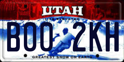 UT license plate B002KH