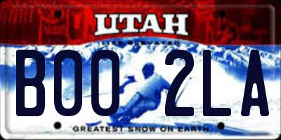 UT license plate B002LA