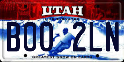 UT license plate B002LN
