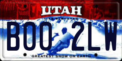 UT license plate B002LW