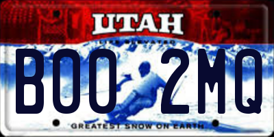 UT license plate B002MQ