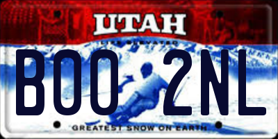 UT license plate B002NL