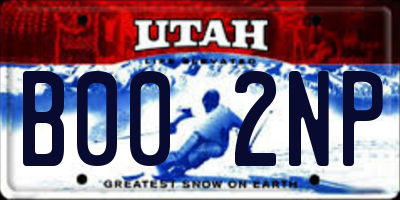 UT license plate B002NP