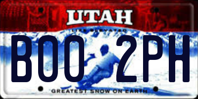 UT license plate B002PH