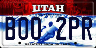 UT license plate B002PR