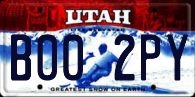 UT license plate B002PY