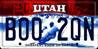 UT license plate B002QN