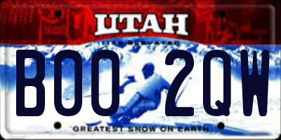UT license plate B002QW