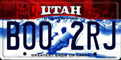 UT license plate B002RJ