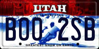 UT license plate B002SB