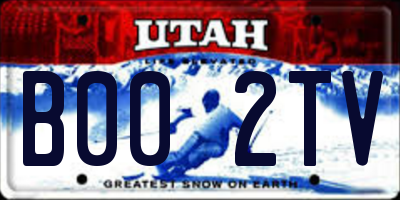 UT license plate B002TV