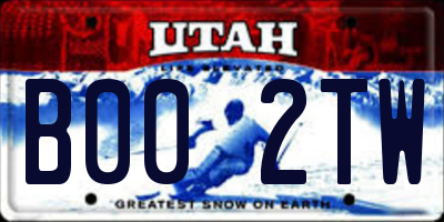 UT license plate B002TW
