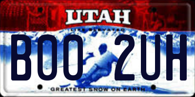 UT license plate B002UH