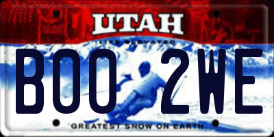 UT license plate B002WE