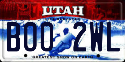 UT license plate B002WL