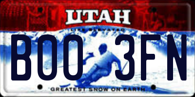 UT license plate B003FN