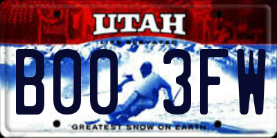 UT license plate B003FW
