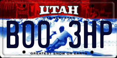 UT license plate B003HP