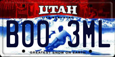 UT license plate B003ML