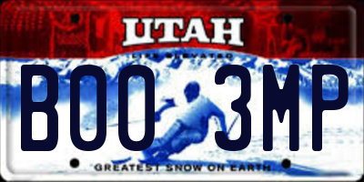 UT license plate B003MP